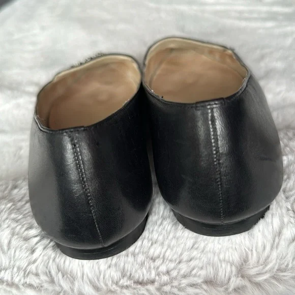 Michael Kors Women's Black Almond Toe Flat Shoes with Studded Design - Picture 5 of 8